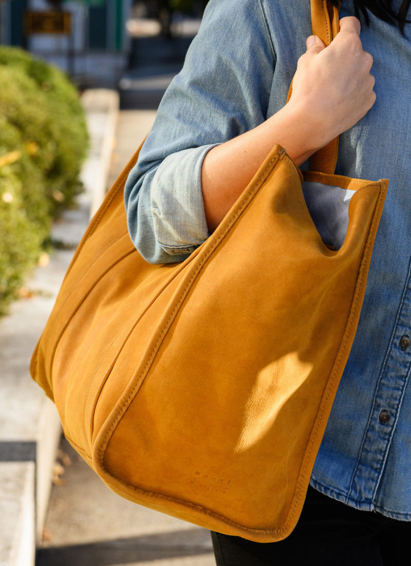 Leather Tote Bag | Reclaimed Leather Tote | Moore & Giles